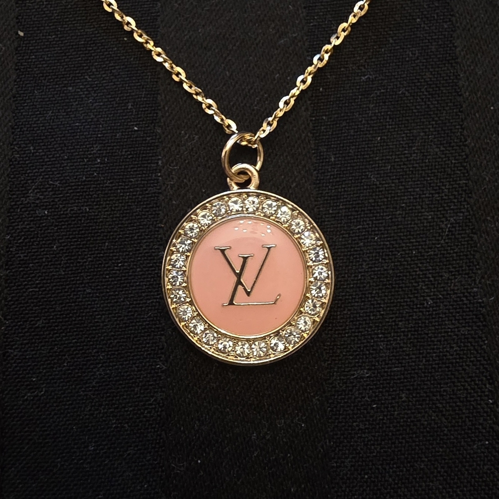One of a kind, upcycled Louis Vuitton pendant zipper pull Pendant Necklace - Picture 2 of 11